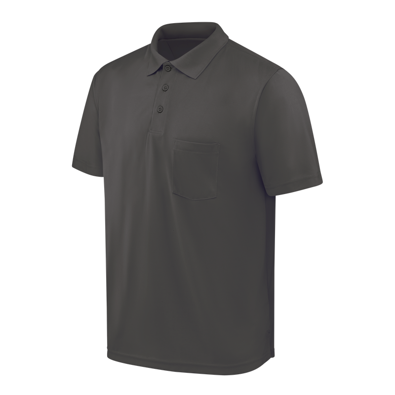 Men s Short Sleeve Performance Knit Pocket Polo Red Kap