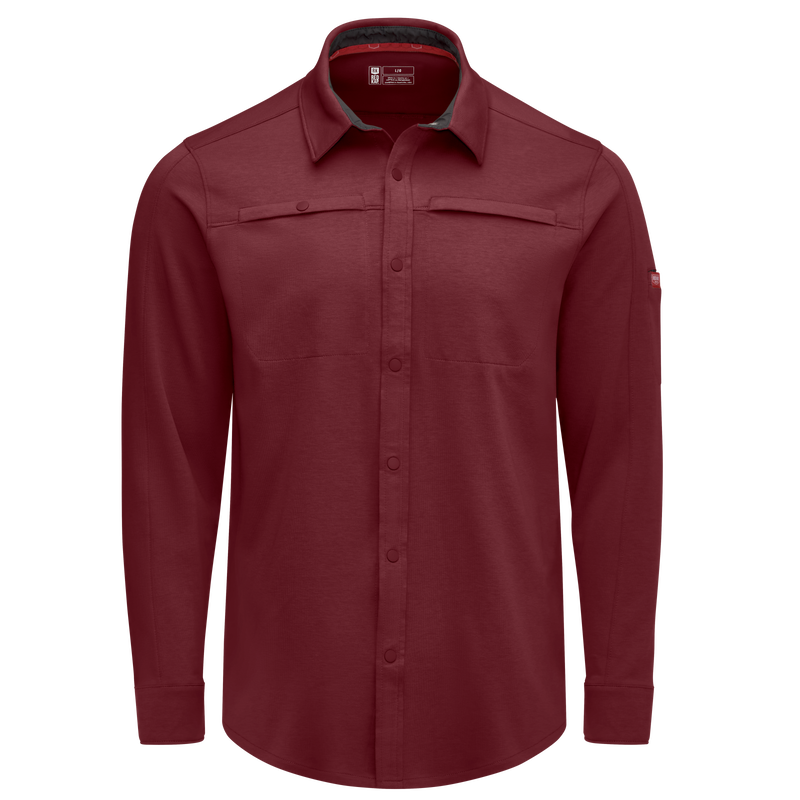 Men's Snap Front Jersey Long Sleeve Work Shirt image number 9