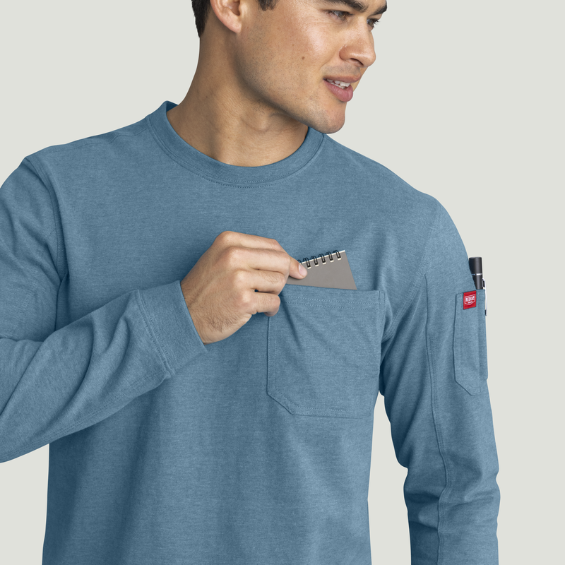 Men's Slim Fit Cotton Long Sleeve Pocket T-Shirt image number 14