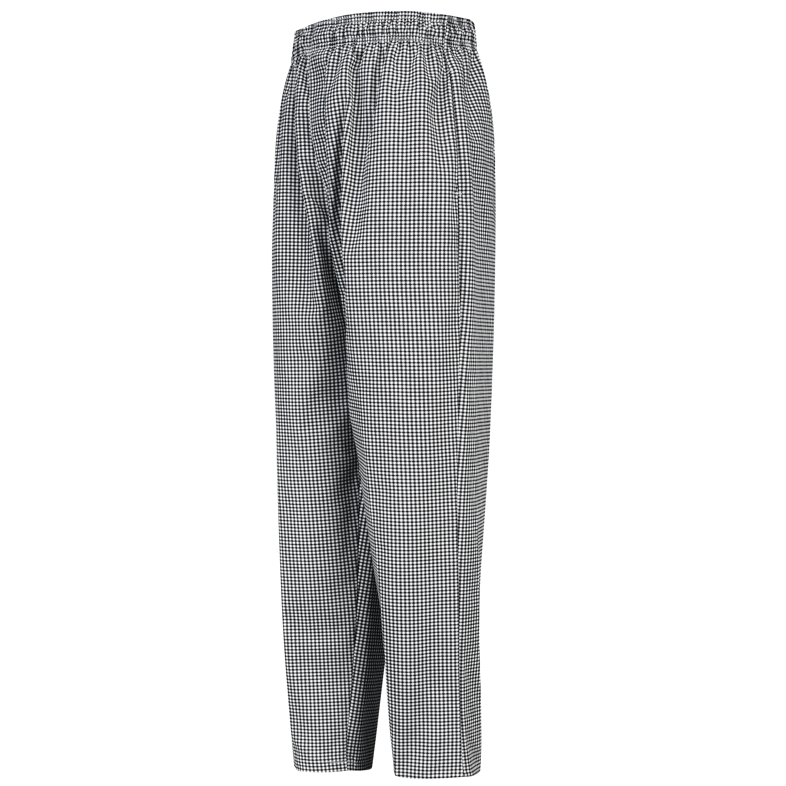 Best Textile Unisex Contemporary Black & White Check Baggy Chef Pants