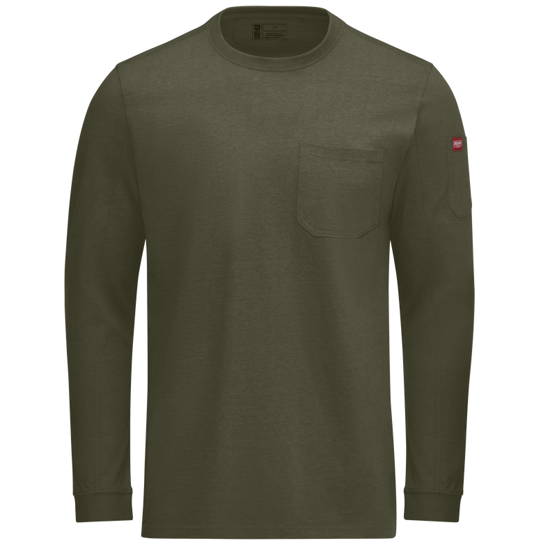 Men's Slim Fit Cotton Long Sleeve Pocket T-Shirt image number 9