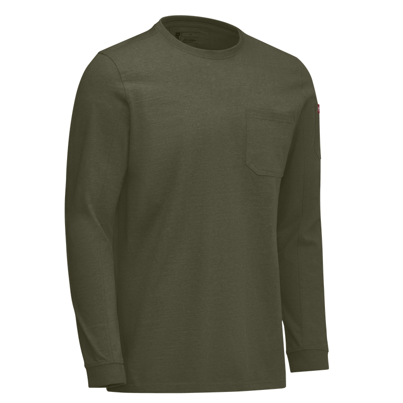 Men's Slim Fit Cotton Long Sleeve Pocket T-Shirt image number 11