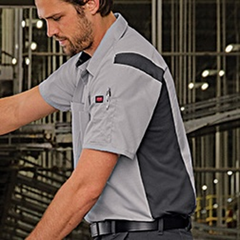 Men's Short Sleeve Performance Plus Shop Shirt With Oilblok Technology image number 7