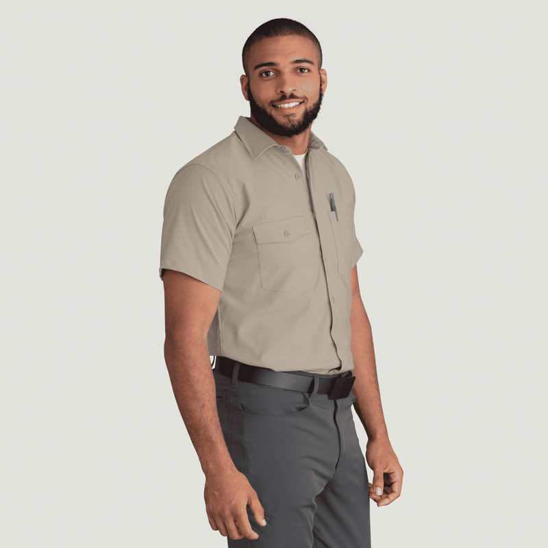 Men's Cooling Short Sleeve Work Shirt image number 4