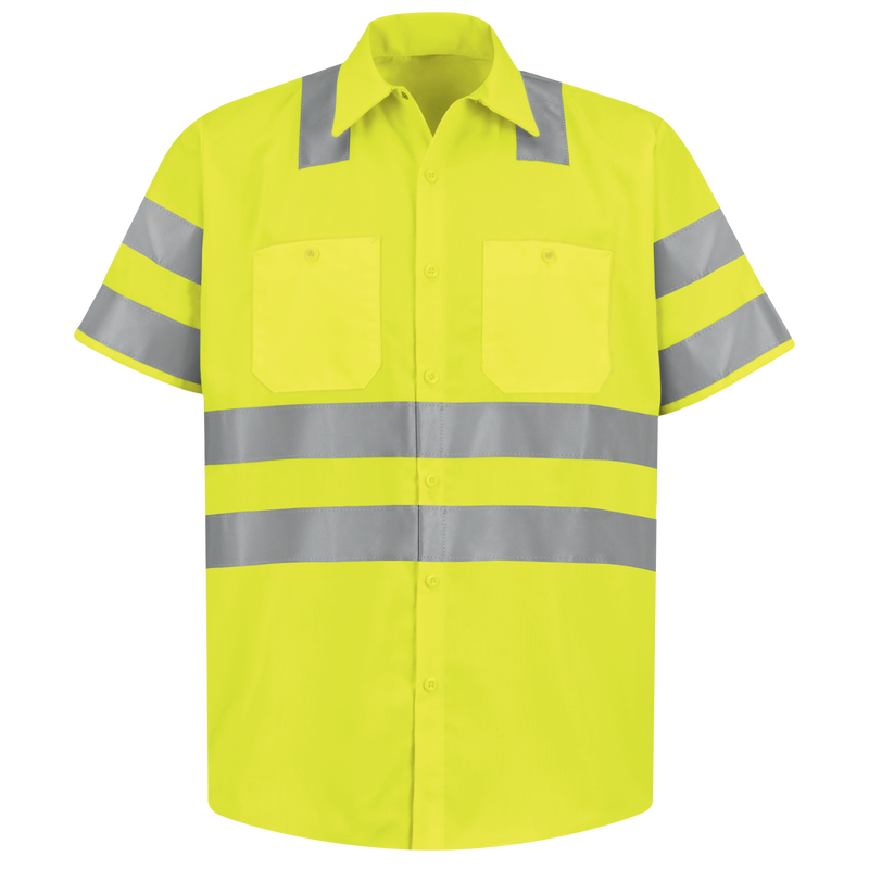 Men's Hi-Visibility Short Sleeve Work Shirt - Type R, Class 3 image number 0