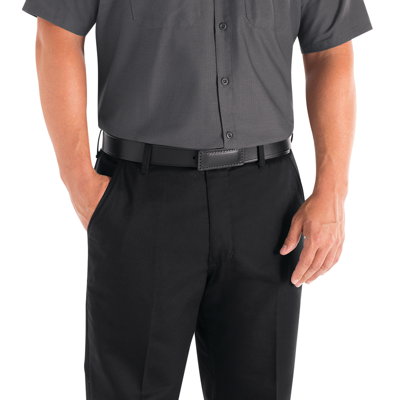 Premium Vector, Short sleeve work shirt with two chest pocket