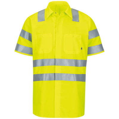 Short Sleeve Hi-Visibility Ripstop Work Shirt with MIMIX® + OilBlok, Type R Class 3