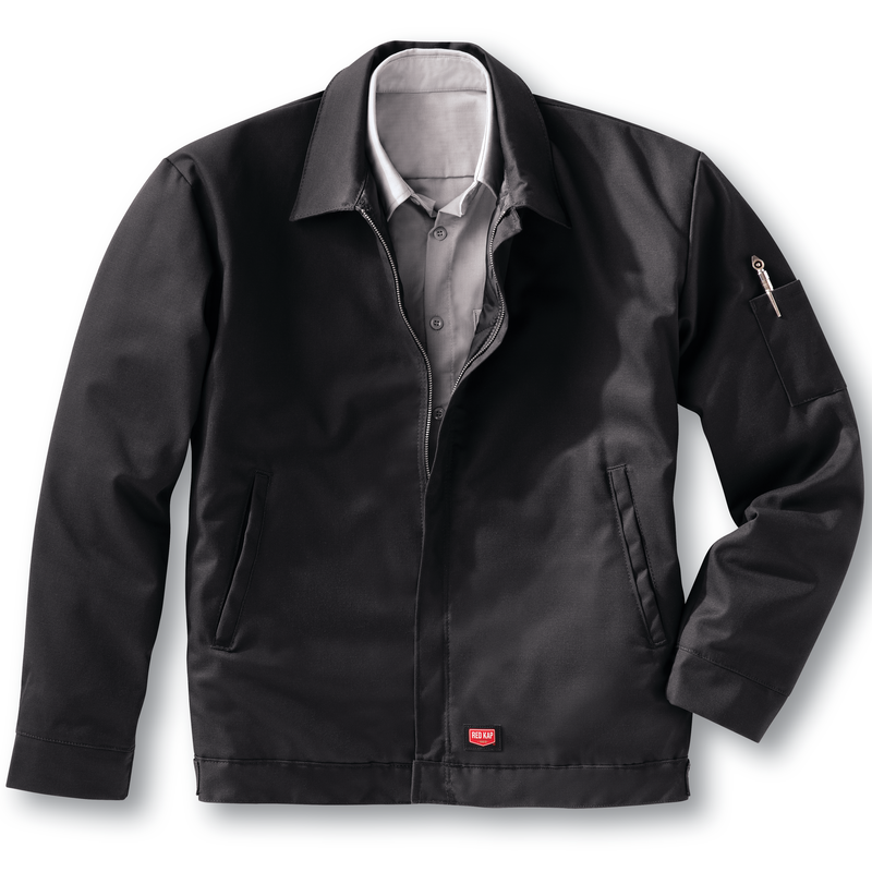 Red kap mechanic jacket top