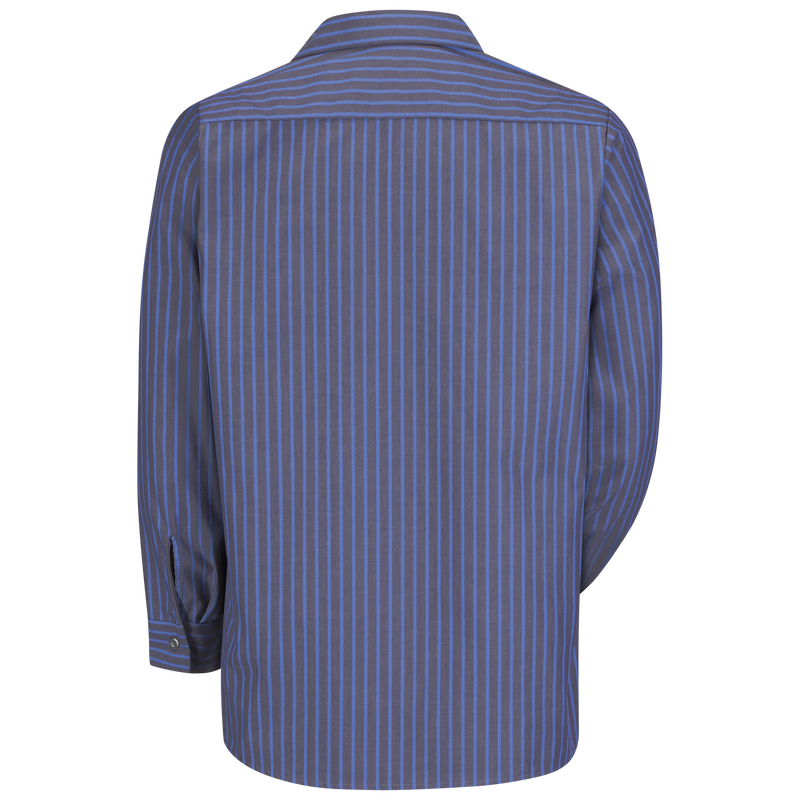 Men's Long Sleeve Industrial Stripe Work Shirt image number 1