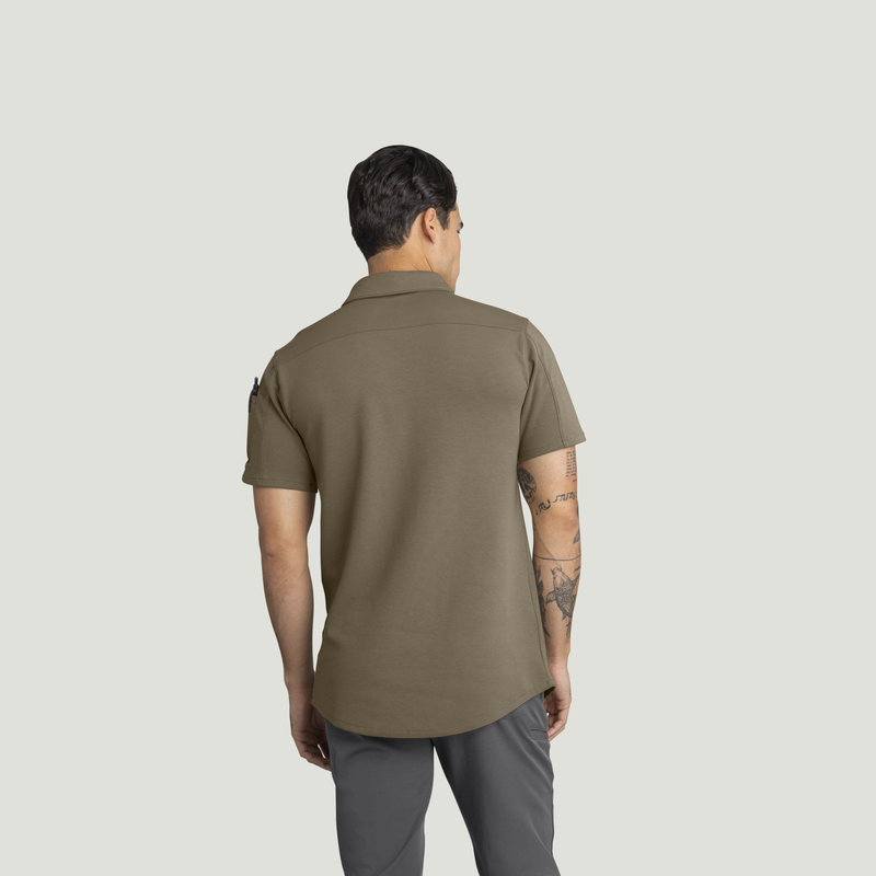 Men's Snap Front Jersey Short Sleeve Work Shirt image number 6