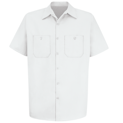 Men's Short Sleeve Wrinkle-Resistant Cotton Work Shirt