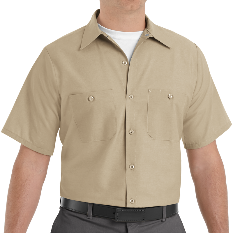 Men's Short Sleeve Industrial Work Shirt image number 3