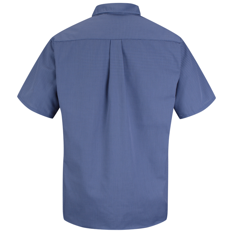 Men's Short Sleeve Mini-Plaid Uniform Shirt image number 1