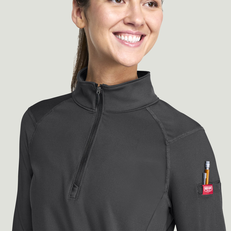 Women's Performance Quarter Zip Cadet Collar Pullover image number 9