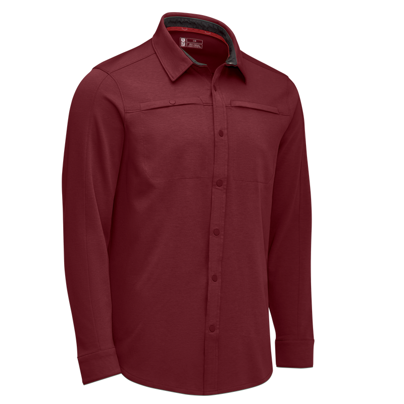 Men's Snap Front Jersey Long Sleeve Work Shirt image number 11