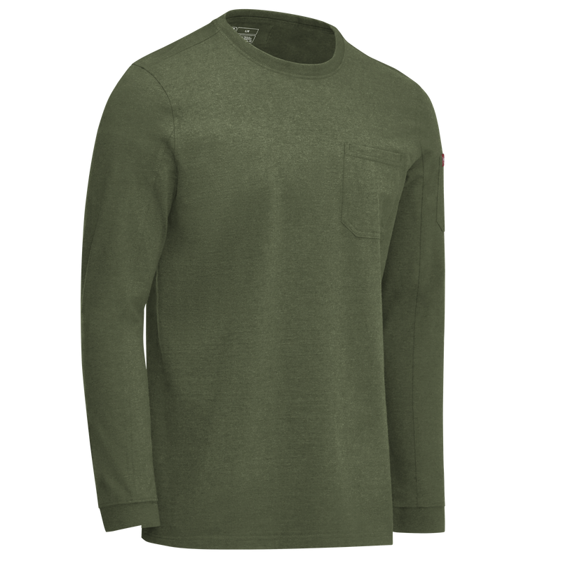 Men's Long Sleeve Slim Fit Cotton Pocket T-Shirt image number 11