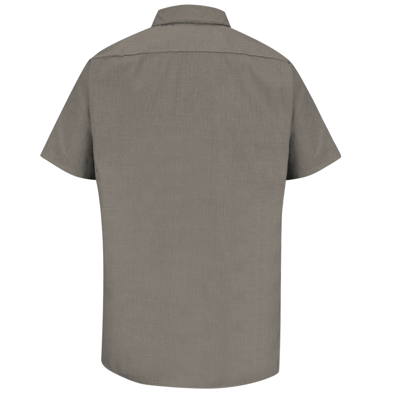 Men's Short Sleeve Microcheck Uniform Shirt image number 2