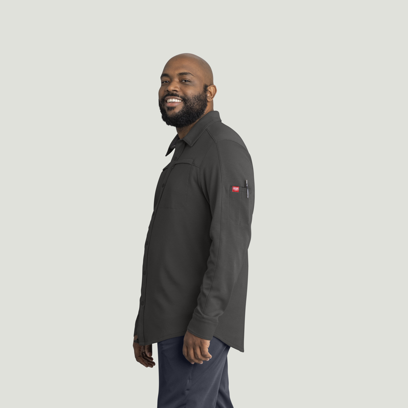 Men's Snap Front Jersey Long Sleeve Work Shirt image number 7