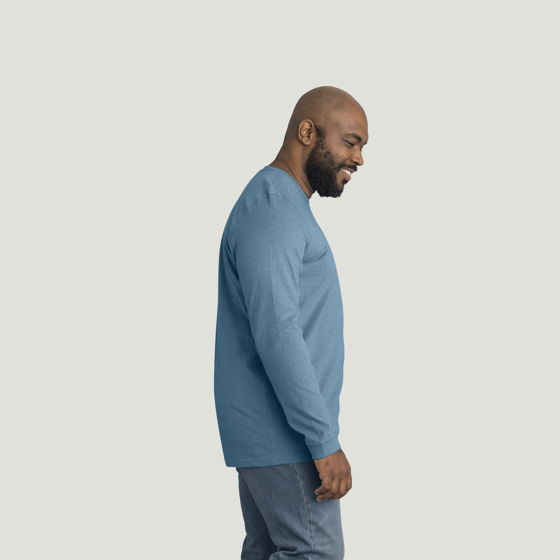 Men's Slim Fit Cotton Long Sleeve Pocket T-Shirt image number 8