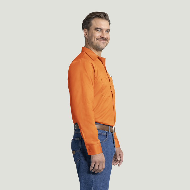 Men's Long Sleeve Wrinkle-Resistant Cotton Work Shirt image number 4