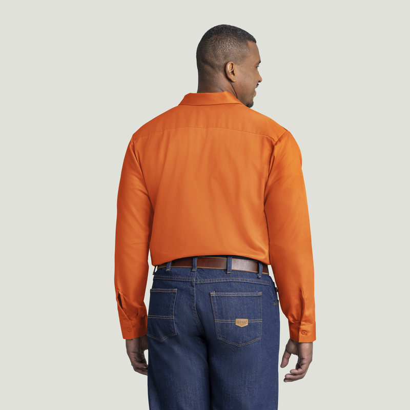 Men's Long Sleeve Wrinkle-Resistant Cotton Work Shirt image number 6