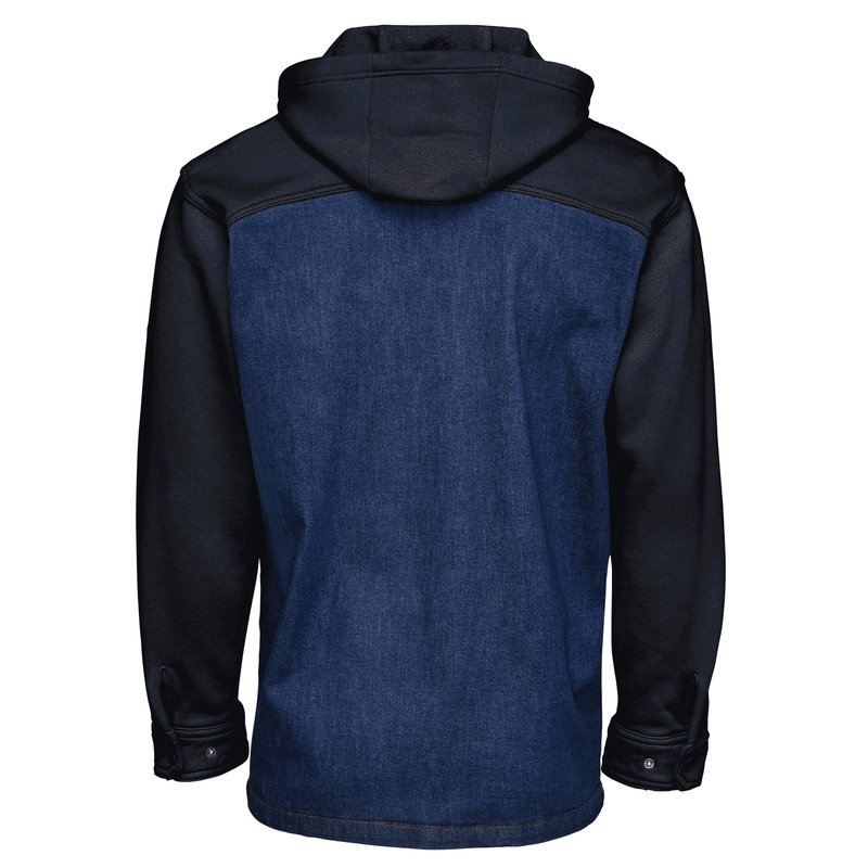 Men&rsquo;s Denim and Fleece Hooded Shirt Jacket image number 6