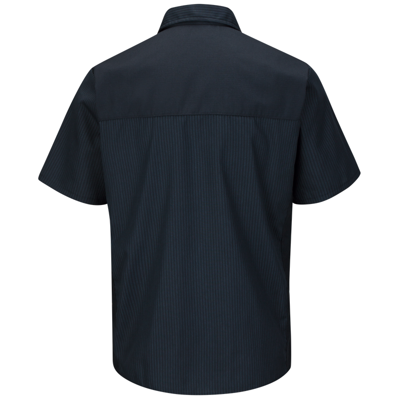 Men's Short Sleeve Striped Color Block Shirt image number 1