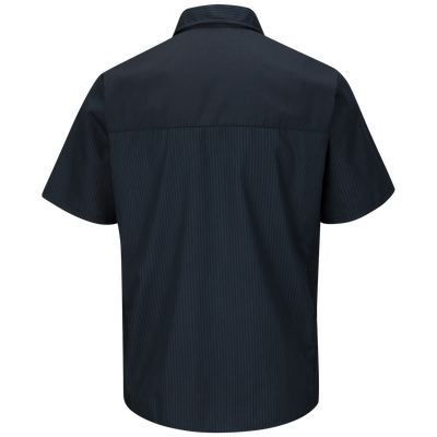 Men's Short Sleeve Striped Color Block Shirt