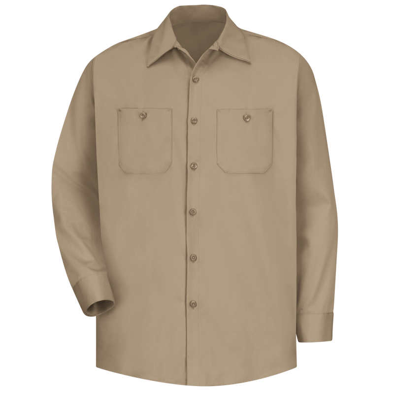 Men's Long Sleeve Wrinkle-Resistant Cotton Work&nbsp;Shirt image number 9
