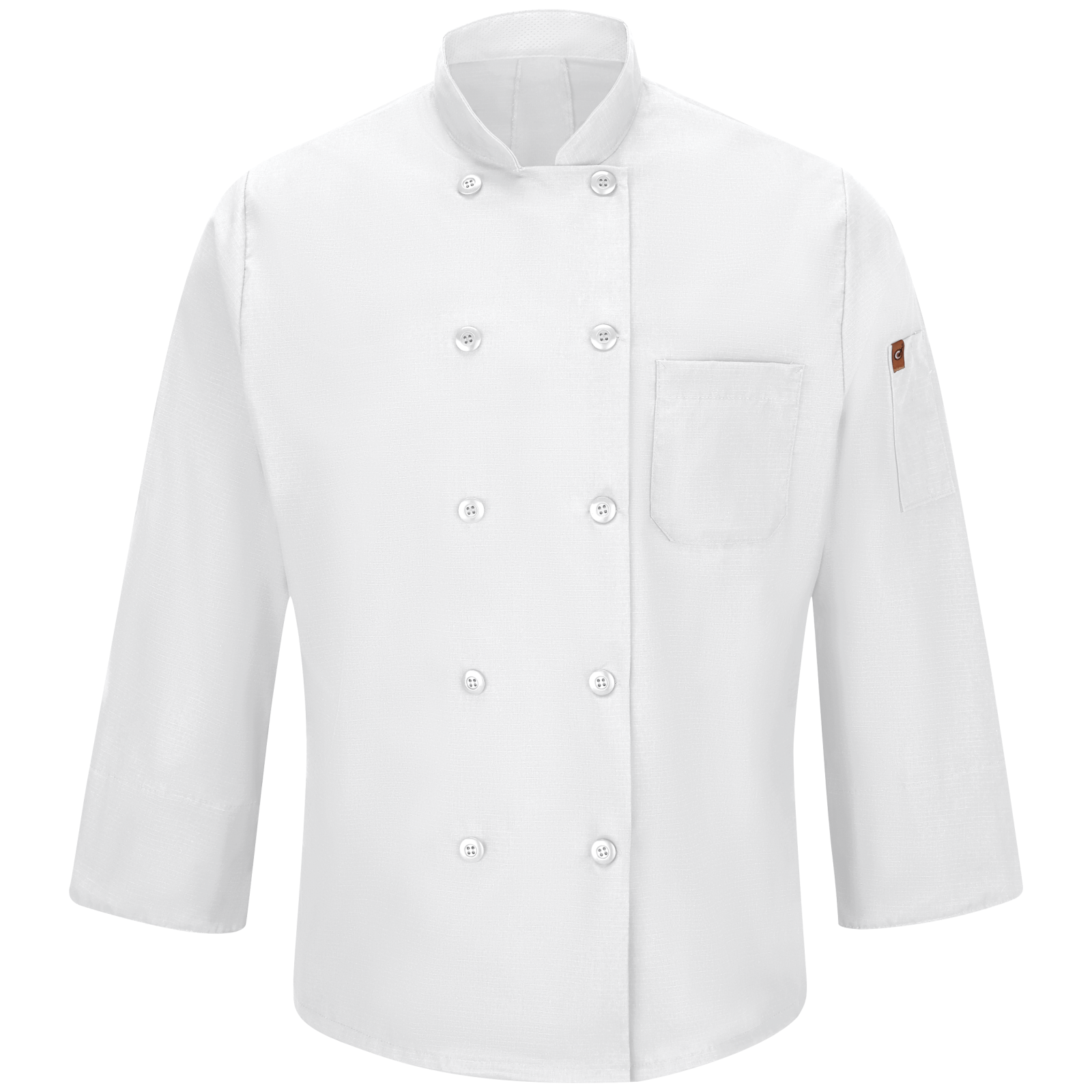 New Master Tunic Chef Coat White With Black Cuffs Size M w/free black apron& hat 