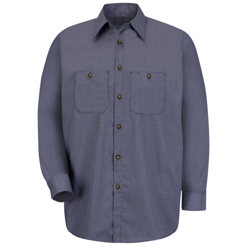 Men's Long Sleeve Microcheck Uniform Shirt image number 0