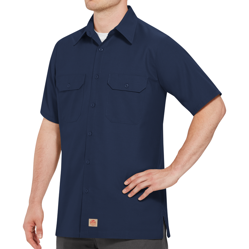 Men's Short Sleeve Solid Rip Stop Shirt image number 2