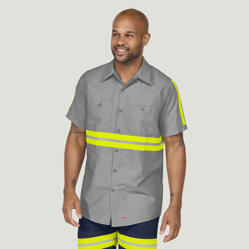 Short Sleeve Enhanced Visibility Industrial&nbsp;Work Shirt image number 1