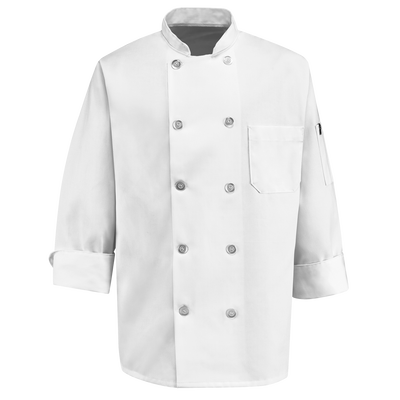 Ten Pearl Button Chef Coat