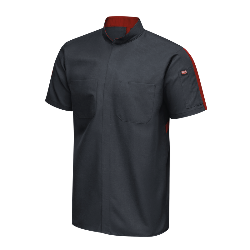 本命ギフト Kap Red | Shirt Work Sleeve Short Two-Tone Men's | Kap® Red トップス