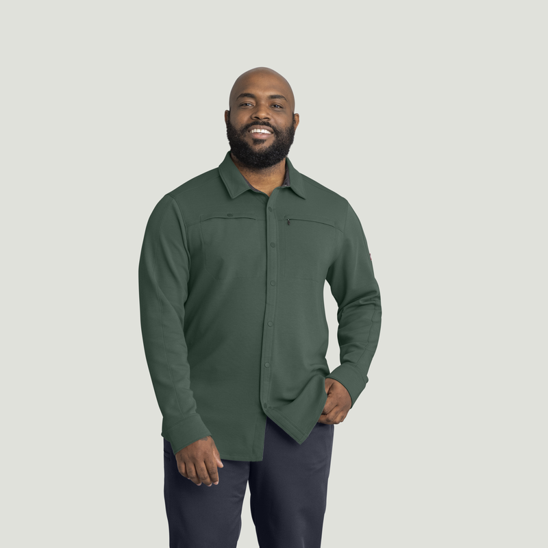 Men's Snap Front Jersey Long Sleeve Work Shirt image number 5