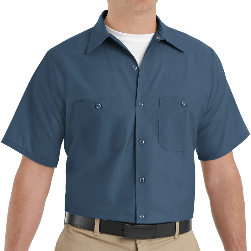Men's Short Sleeve Industrial Work Shirt image number 3