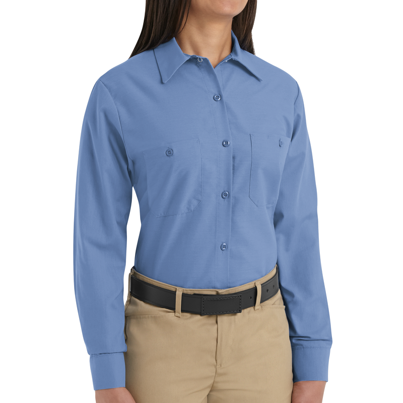 Women's Long Sleeve Industrial Work Shirt image number 3