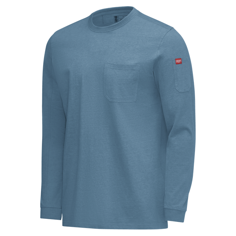 Men's Slim Fit Cotton Long Sleeve Pocket T-Shirt image number 12