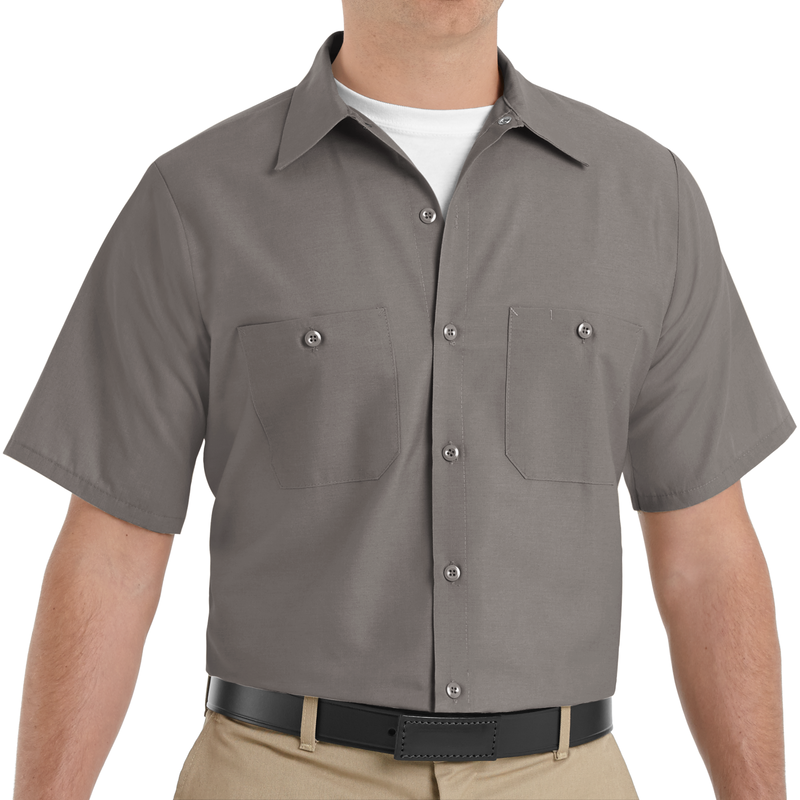Men's Short Sleeve Industrial Work Shirt image number 3