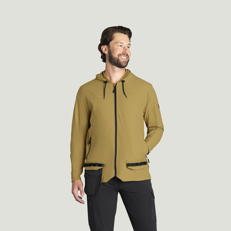 Men’s Performance Hooded Windbreaker Jacket with ToolShift Pocket image number 1