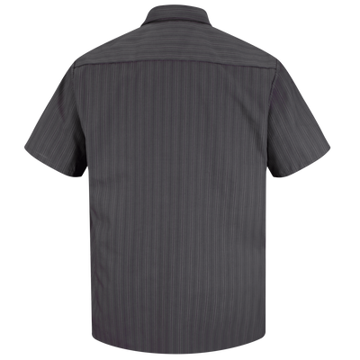 Men's Short Sleeve Striped Work Shirt