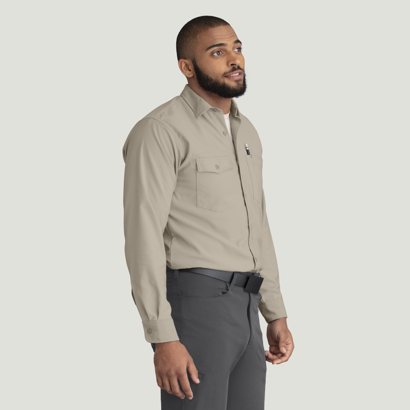 Men's Cooling Long Sleeve Work Shirt image number 4
