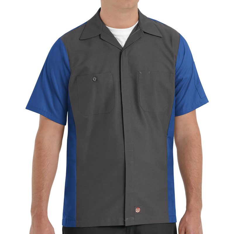 Men's Short Sleeve Two-Tone Crew Shirt image number 4