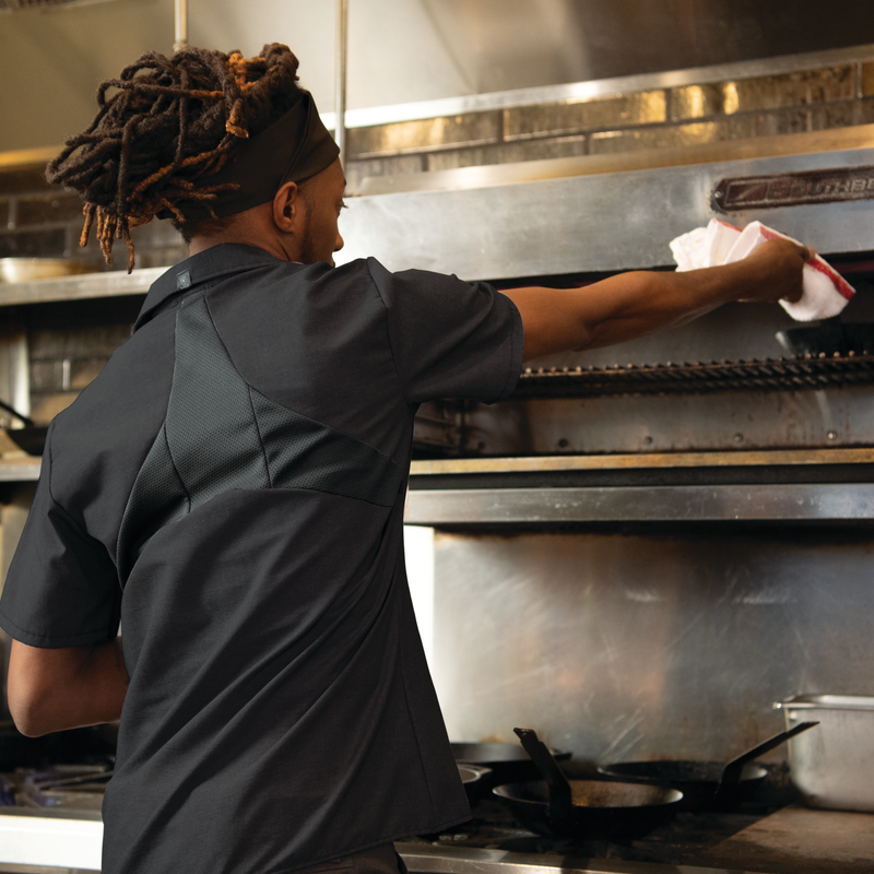 Men's Short Sleeve Cook Shirt with OilBlok + MIMIX® image number 3