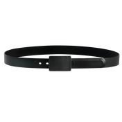Plain Black Belt with Scratchless Buckle