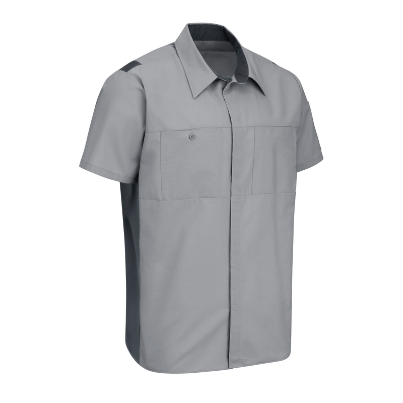 Men's Short Sleeve Performance Plus Shop Shirt With Oilblok Technology image number 3