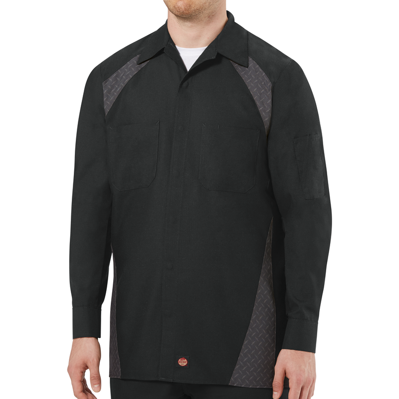 Men's Long Sleeve Diamond Plate Shop Shirt image number 3