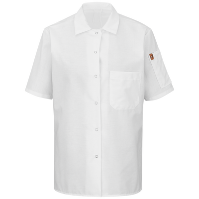 Women's Short Sleeve Cook Shirt with OilBlok + MIMIX®