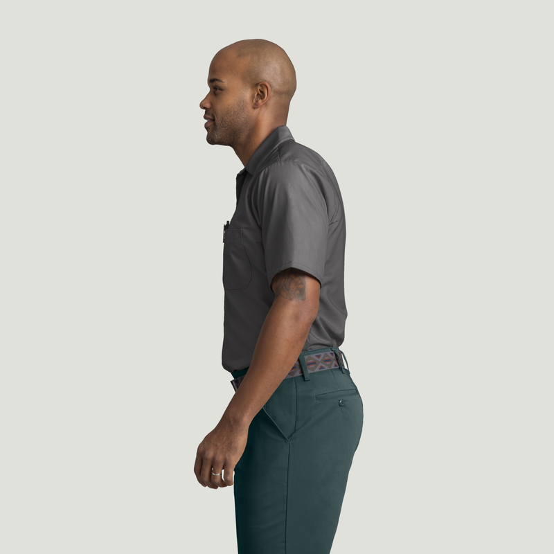 Men's Short Sleeve Industrial Work Shirt image number 3